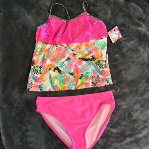 NWT O.P. Tankini with bottoms. Size XL (14-16)